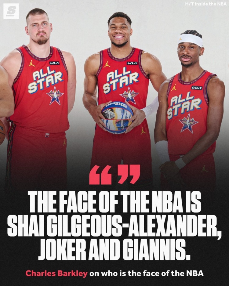 巴克利：聯(lián)盟門面是約基奇字母哥SGA 這是自己掙的不是別人給的