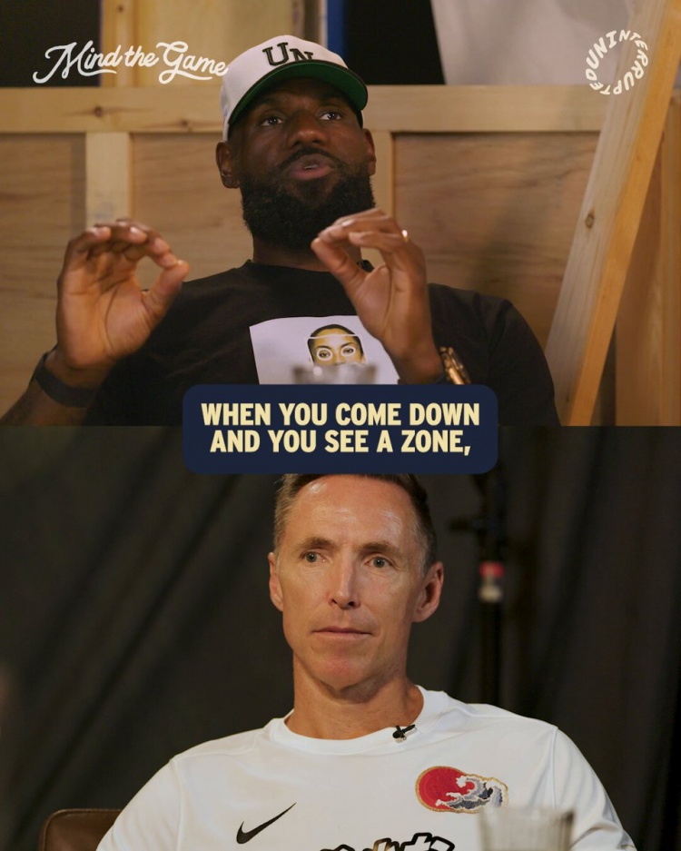 詹姆斯：一旦對手?jǐn)[出聯(lián)防 這就開始變成腦力的比拼??