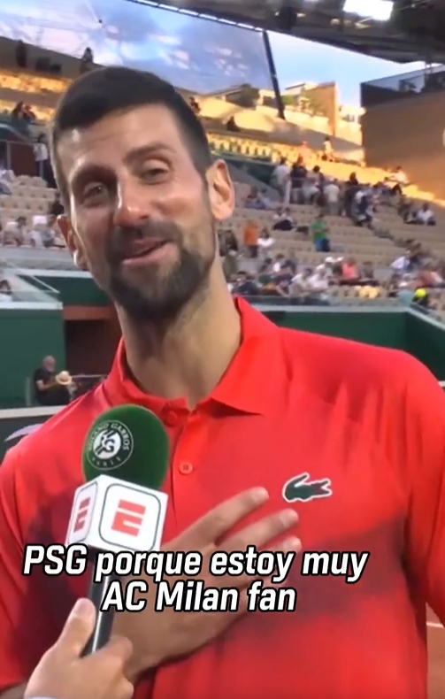 鐵桿紅黑??德約：支持巴黎拿歐冠，向國米致敬但我是AC米蘭死忠