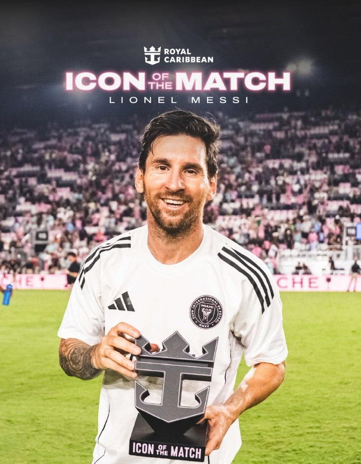 2射2傳獨(dú)造4球！官方：梅西當(dāng)選邁阿密國際5-1哥倫布機(jī)員全場最佳