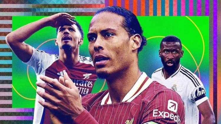 ESPN年度10大中后衛(wèi)：范迪克當(dāng)選最佳，阿森納2將前4，呂迪格第3