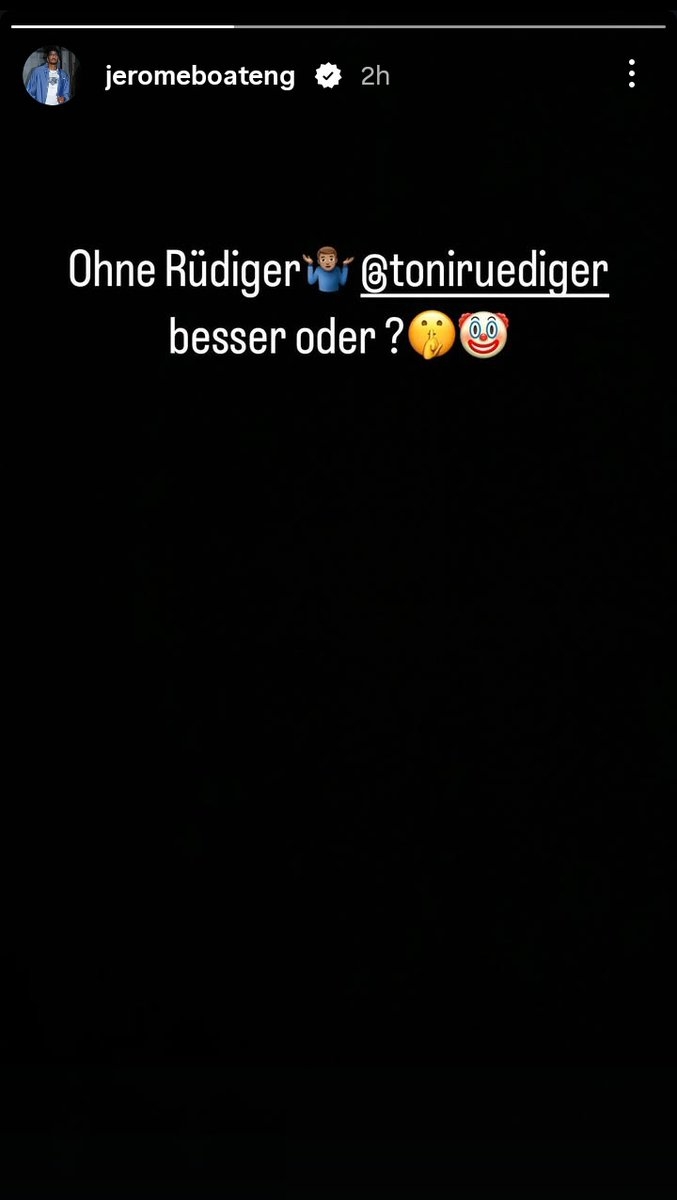 德國止步歐國聯(lián)半決賽，博阿滕社媒：沒有呂迪格更好了嗎？