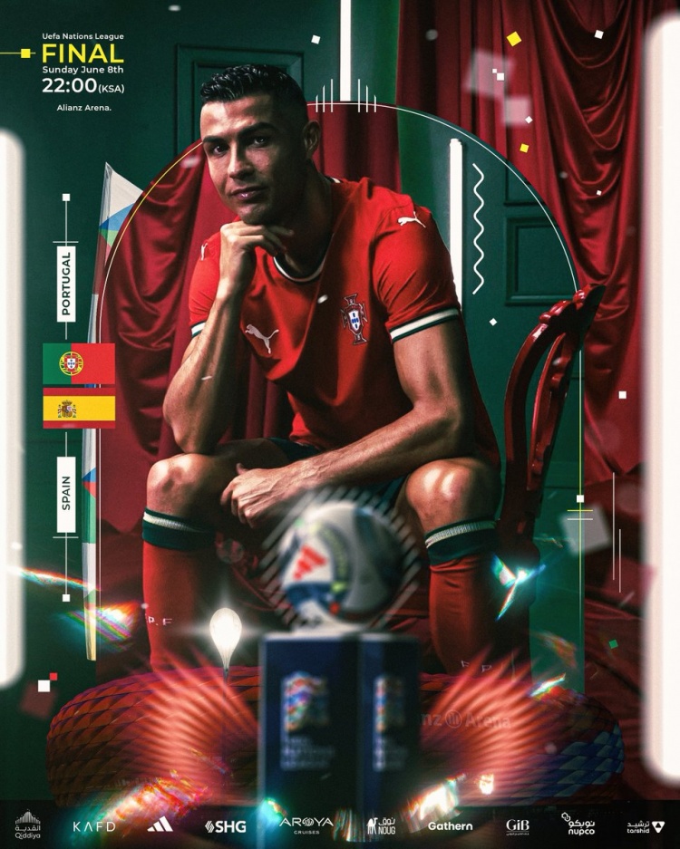 C羅將與葡萄牙參加歐國聯(lián)決賽，利雅得勝利社媒發(fā)文祝其好運??