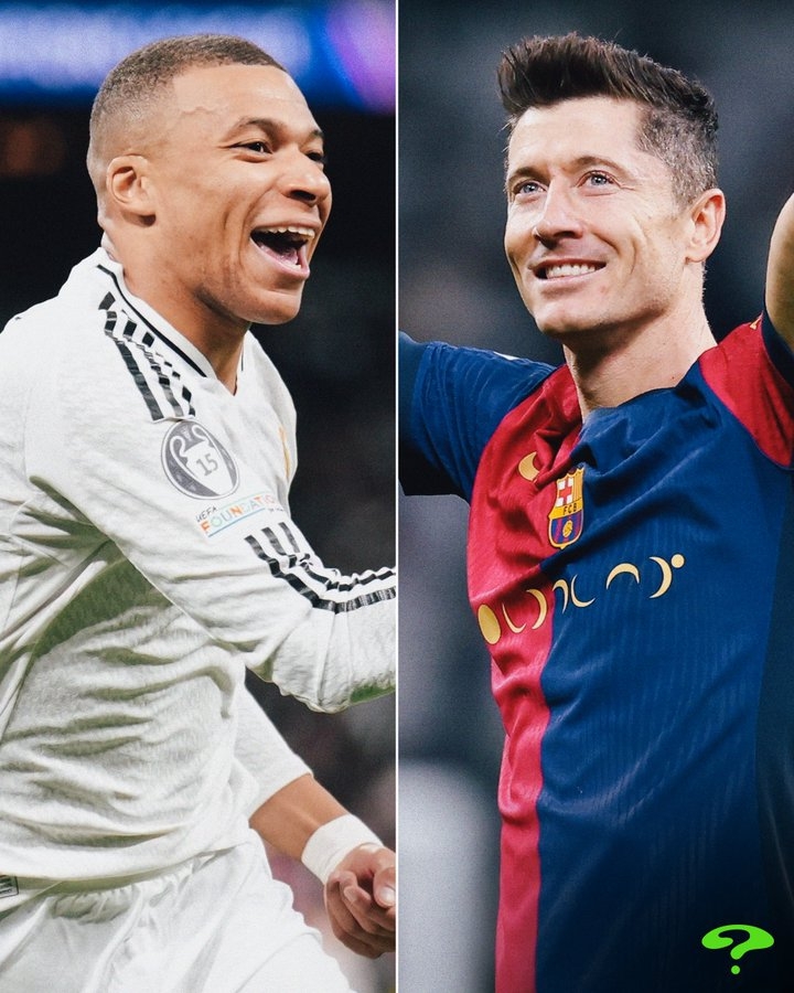 西甲非點(diǎn)球進(jìn)球排行榜：姆巴佩、萊萬24球居首，拉菲尼亞16球第5