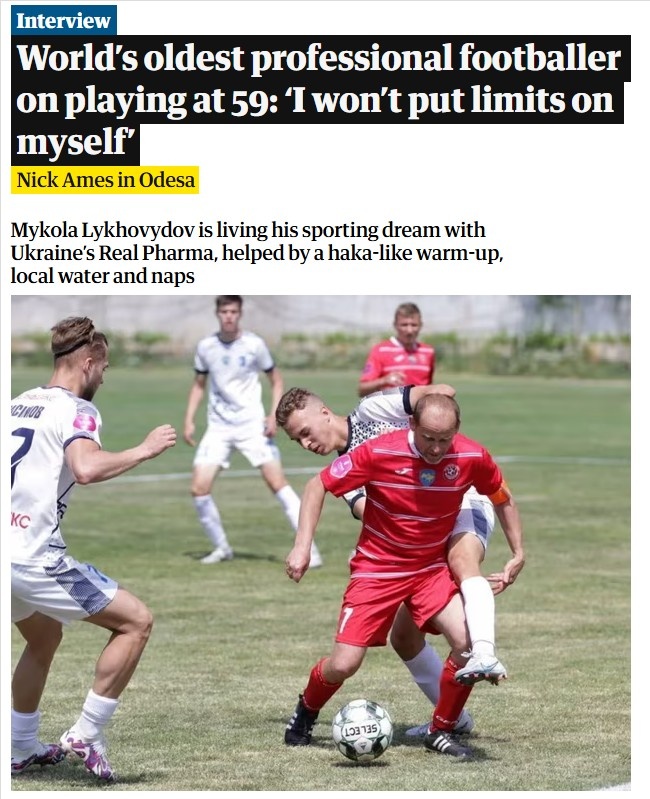 世界年齡最大職業(yè)球員？烏克蘭聯(lián)賽有59歲球員效力，同時(shí)也是老板