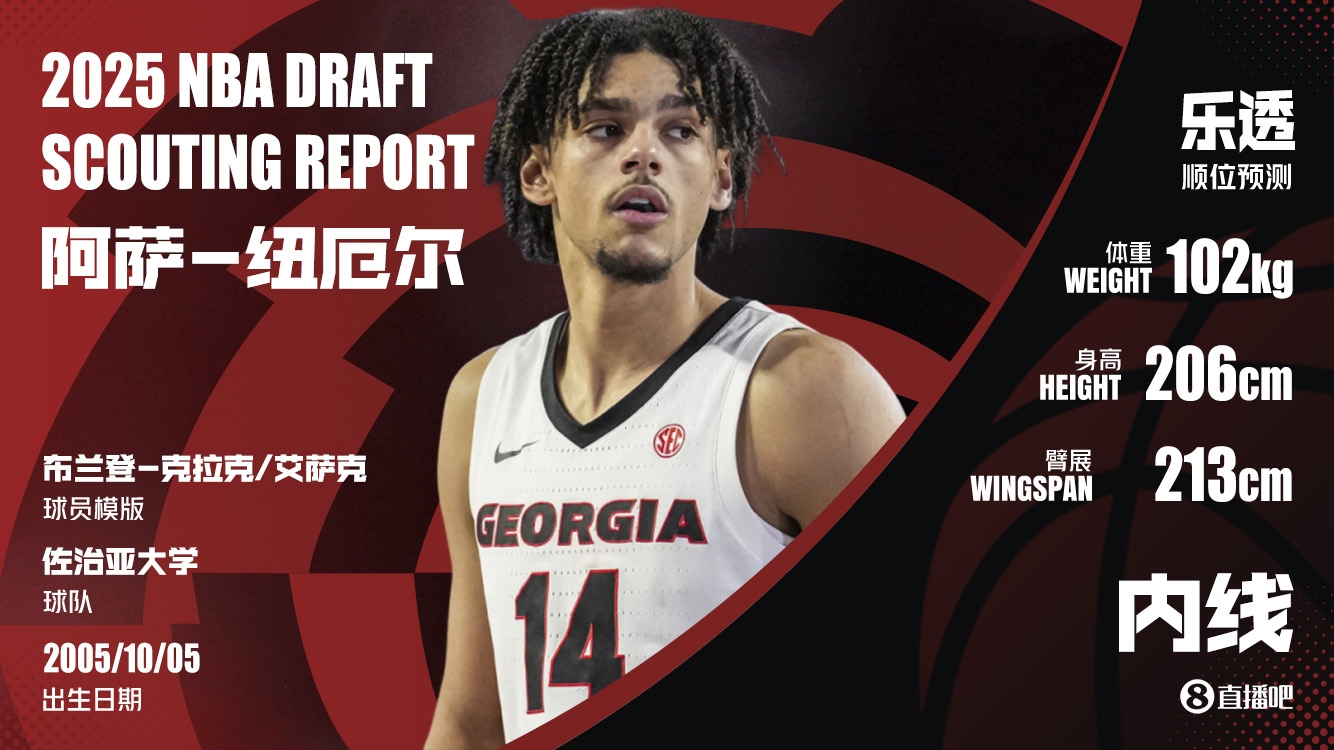 撿漏成功&23號簽?zāi)孟录~厄爾 名記：老鷹曾強(qiáng)烈考慮過用13號簽選他