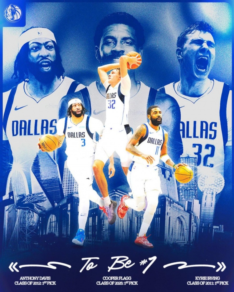 獨(dú)行俠同時(shí)擁有三位狀元秀?? 近35年來NBA第六支