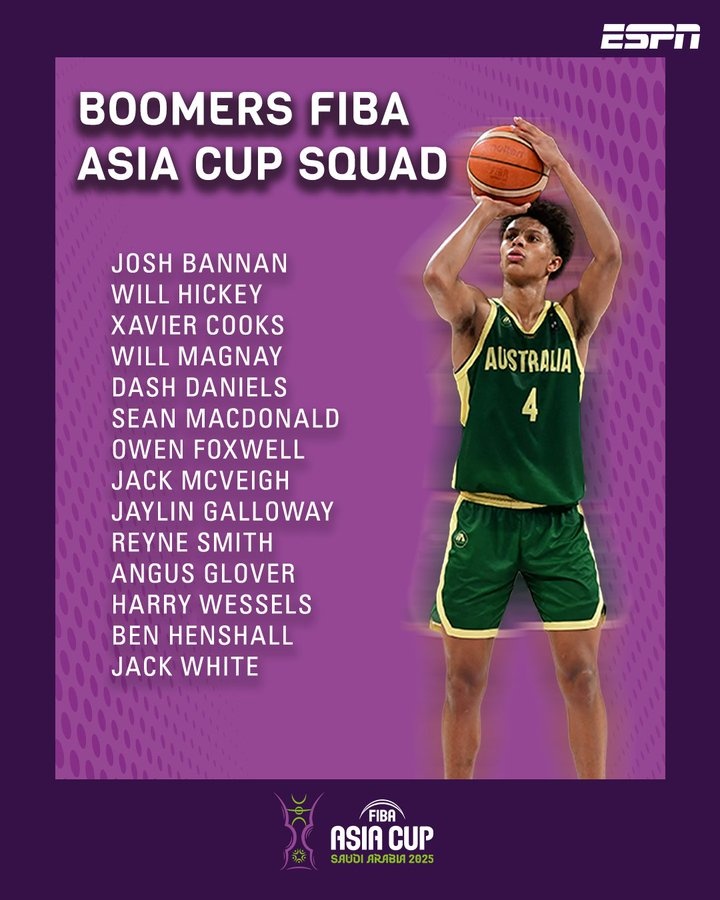 二隊出戰(zhàn)！澳大利亞亞洲杯14人名單：無現(xiàn)役NBA球員 4人有NBA經(jīng)歷