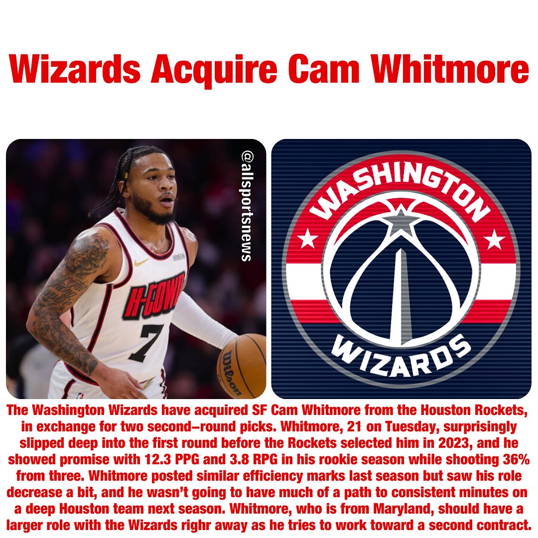 白魔合同剩兩年890萬(wàn) 奇才需11月1日前決定是否執(zhí)行540萬(wàn)球隊(duì)選項(xiàng)