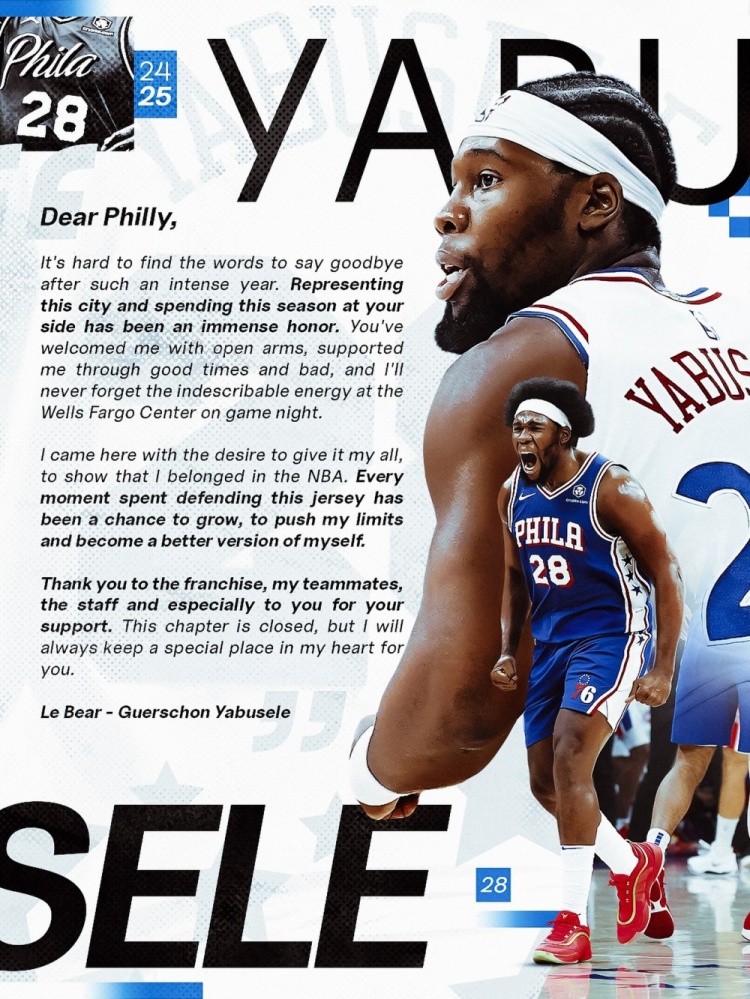 分手還是要體面！亞布塞萊：費(fèi)城永遠(yuǎn)在我心中