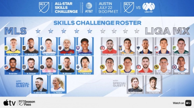 官方：鄧普西、阿爾巴參加美職聯(lián)全明星技巧挑戰(zhàn)賽，梅西不會(huì)參加