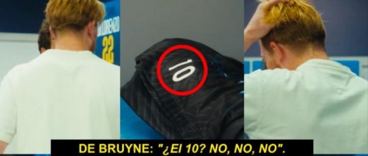 只是訓練穿！德布勞內(nèi)看到為自己準備球衣是10號時，連聲說不