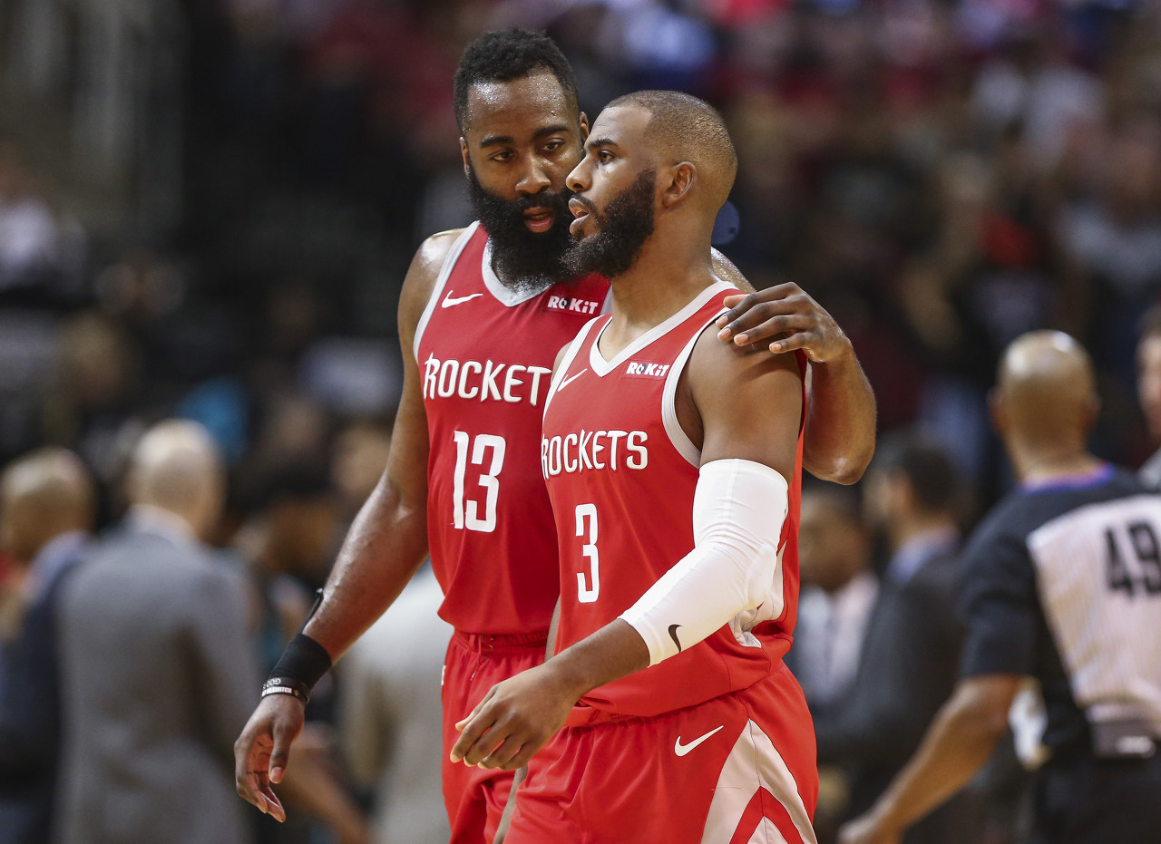 讓人懷念！保羅和哈登上次在火箭合作時(shí)戰(zhàn)績81勝22負(fù) 勝率78.6%