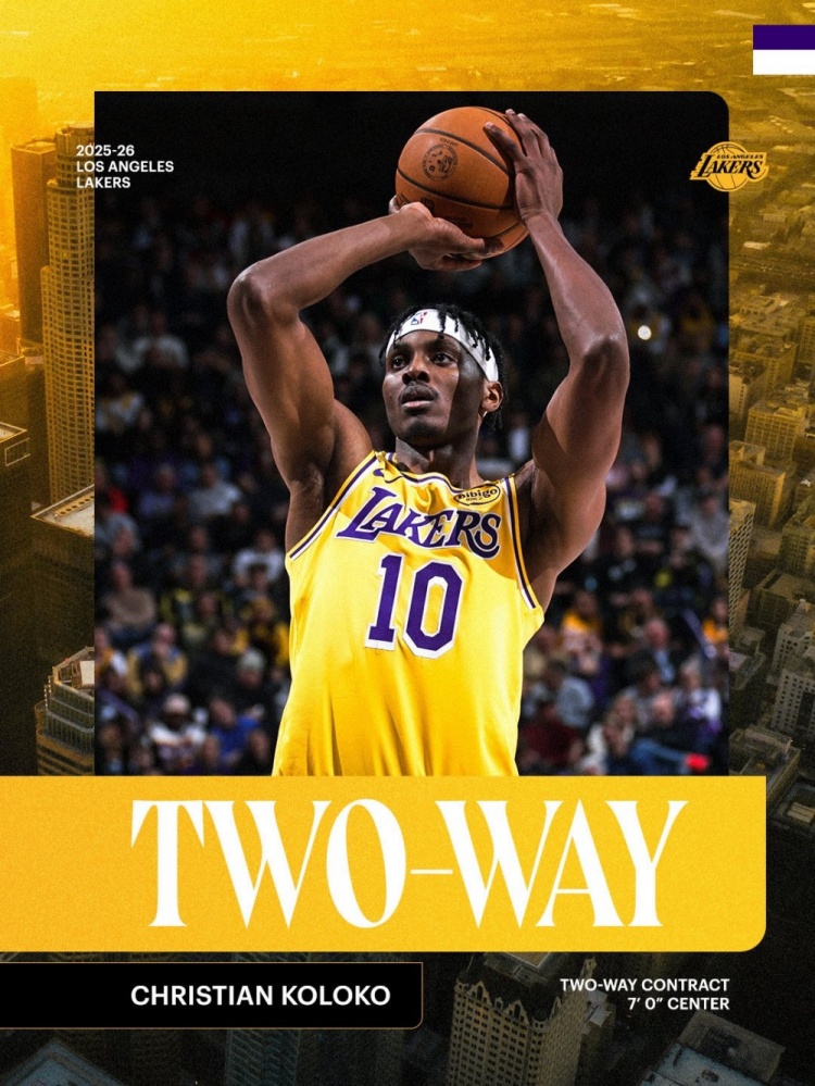 官宣！湖人再次與中鋒科洛克達(dá)成雙向合同簽約