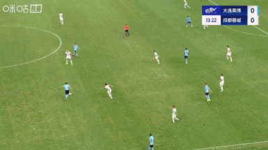 劉祝潤單刀被撲出，隨后裁判示意越位在先