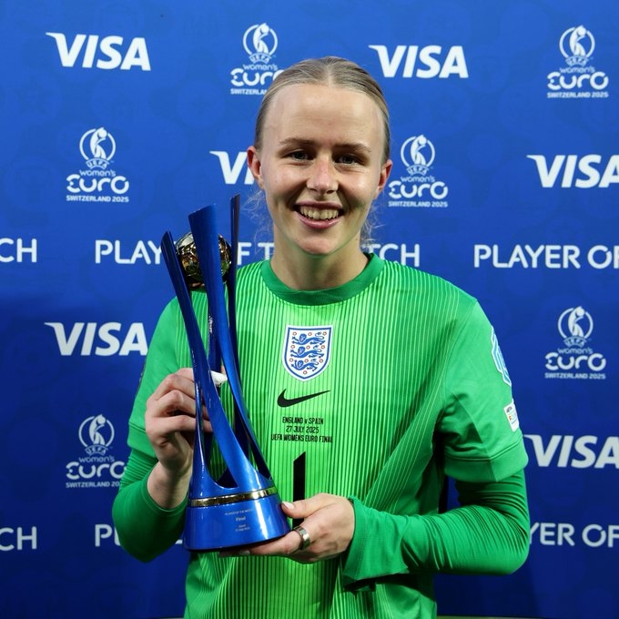 英女足門將：歐洲杯決賽點球大戰(zhàn)我把西班牙門將的小抄水瓶扔了