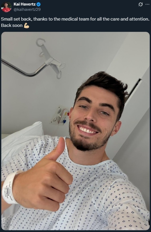 哈弗茨曬照?qǐng)?bào)平安：小小挫折，很快回來(lái)????