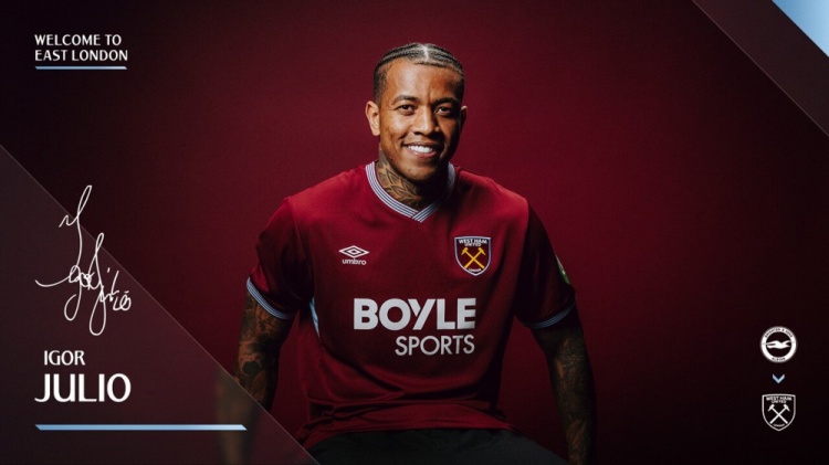 格伊落淚！官方：拒絕水晶宮，布萊頓27歲中衛(wèi)伊戈爾加盟西漢姆