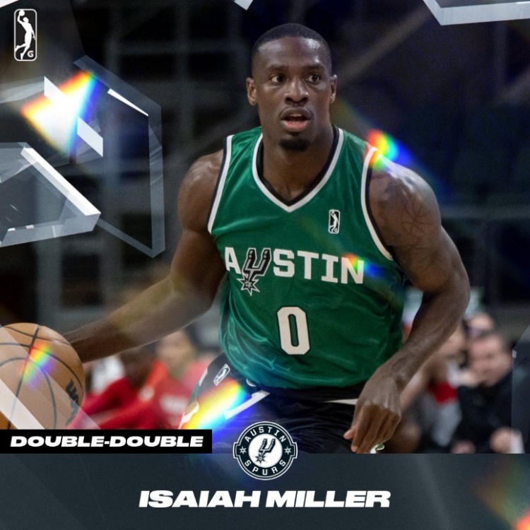 美記：馬刺將和后衛(wèi)以賽亞-米勒簽下一份Exhibit-10合同