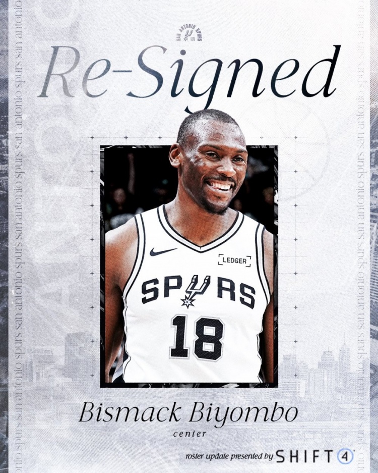 一年無保障合同！馬刺官方：球隊正式續(xù)約中鋒比永博