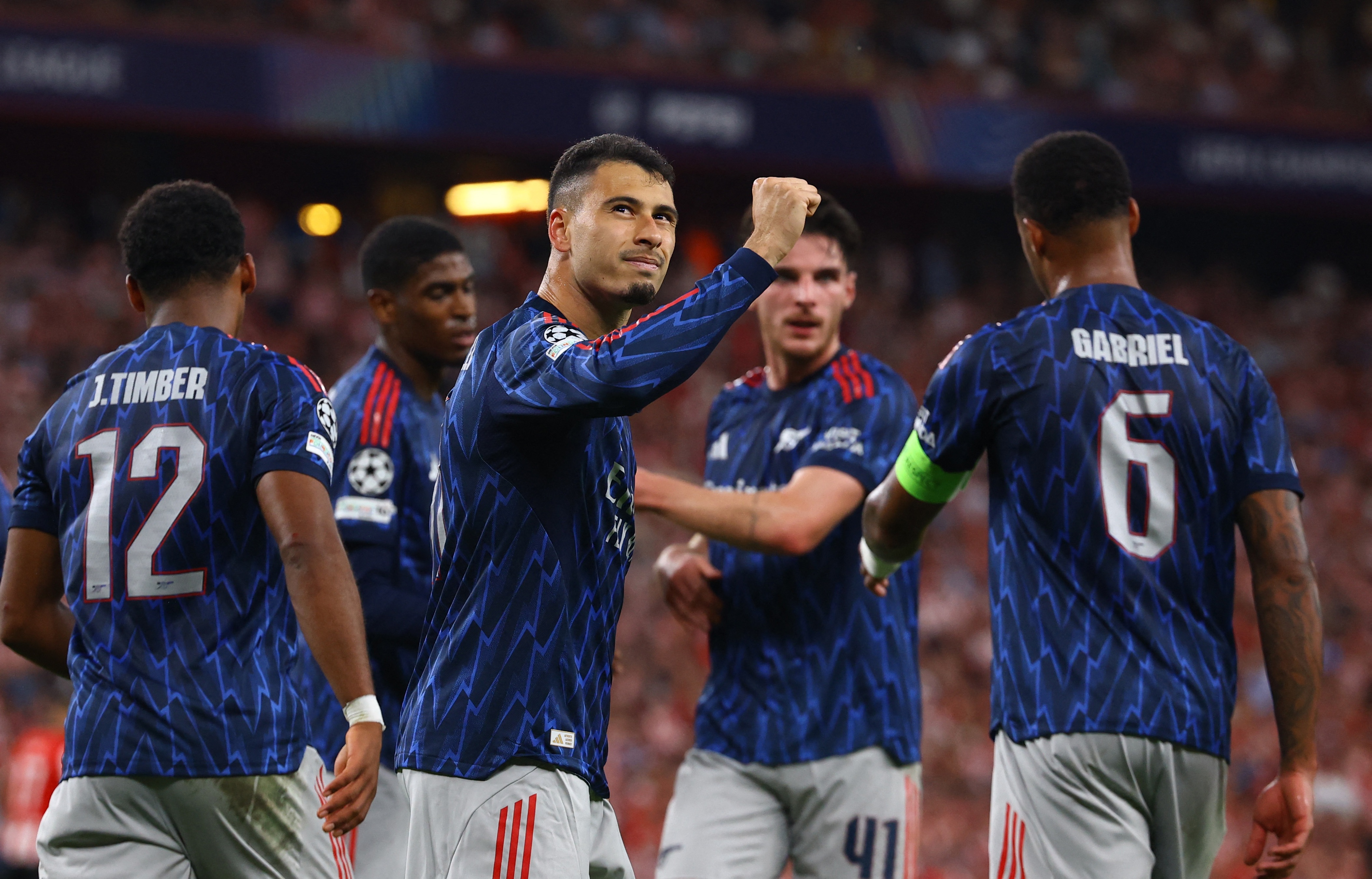 只需36秒！馬丁內(nèi)利成阿森納在歐冠賽場上替補(bǔ)登場進(jìn)球最快球員