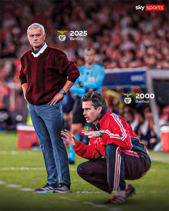 遇見25年前的自己！穆帥第一次當(dāng)主帥是37歲在本菲卡，如今已62歲