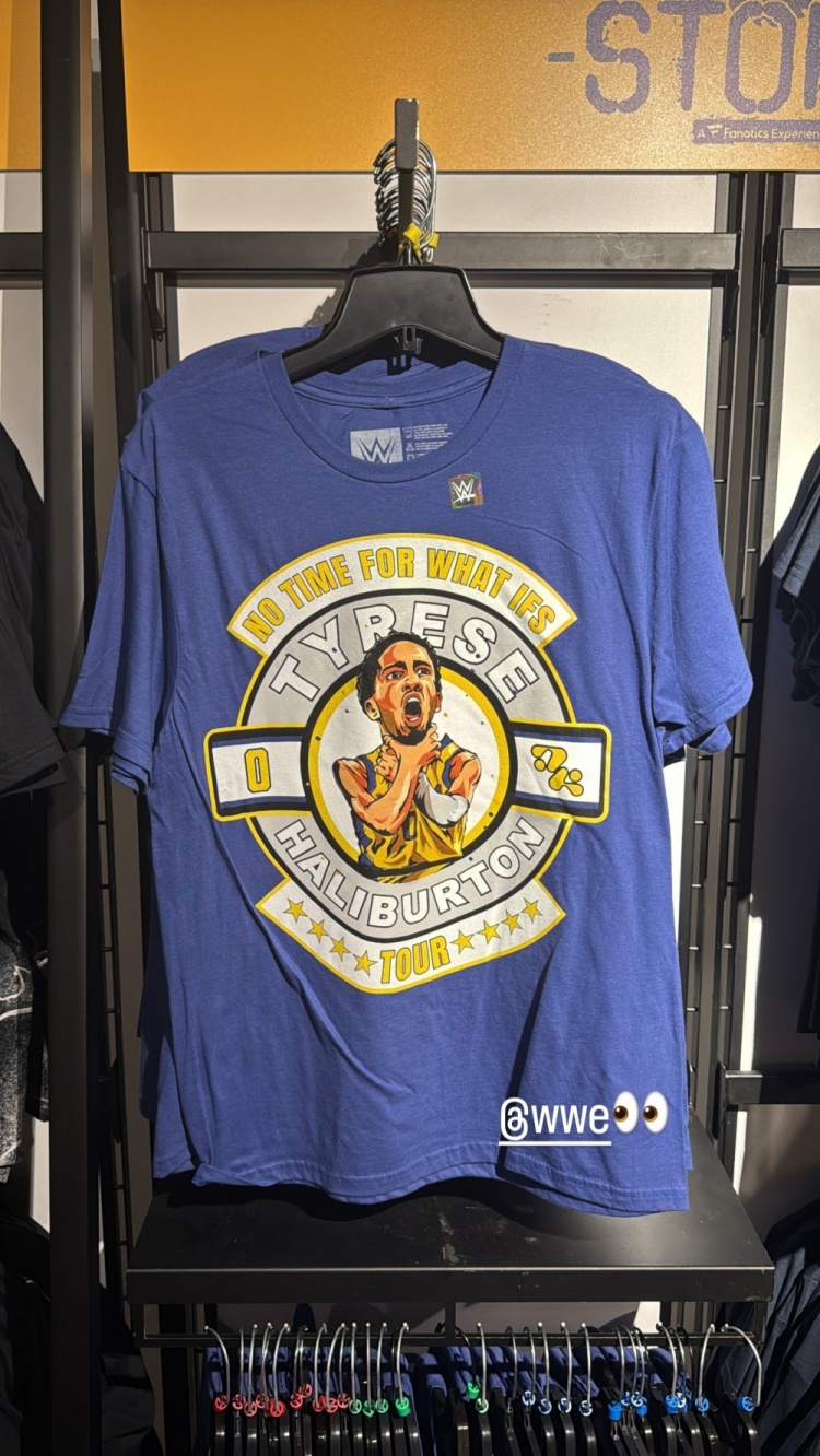 啥時(shí)候再打一場(chǎng)？哈利伯頓社媒曬照 WWE推出哈利鎖喉周邊T恤