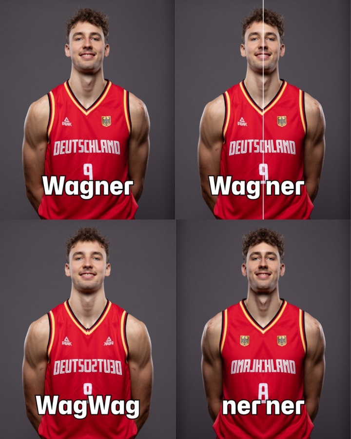 誰的臉最對稱？FIBA官方曬出各個球星左右臉鏡像拼接照！