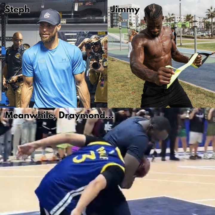 讓我們看看勇士三巨頭是怎么準(zhǔn)備新賽季的 追夢(mèng)的畫風(fēng)對(duì)味了??