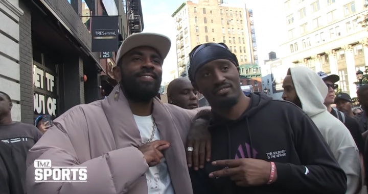 歐文接受街頭采訪感謝記者關心他的膝傷 專心與球迷合影&簽名