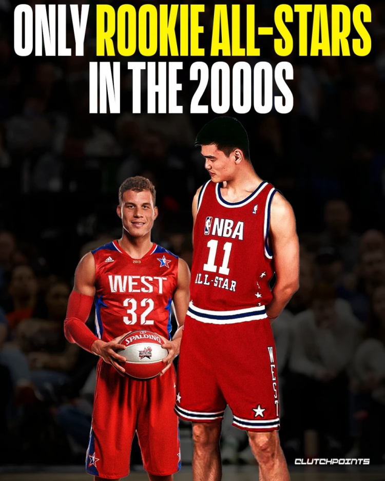 下一個(gè)會(huì)是誰？美媒曬圖：近25年僅姚明和格里芬新秀賽季進(jìn)全明星