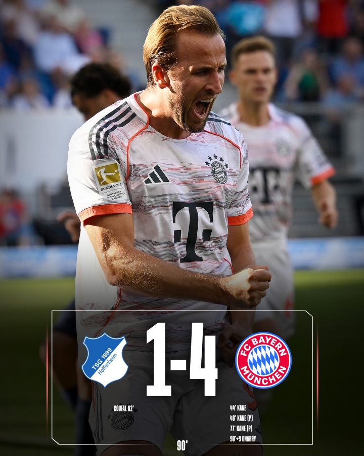 太殘暴！拜仁德甲4場(chǎng)全勝轟18球，凱恩單人8球32歲仍有7500萬身價(jià)