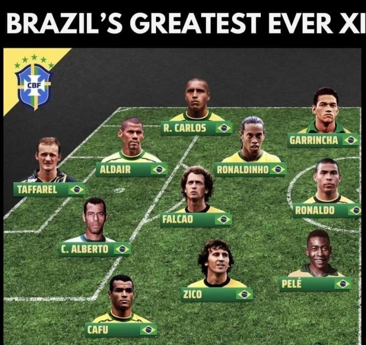 認可嗎？外媒評巴西隊史最佳11人陣：貝利大羅小羅領銜 無內(nèi)馬爾