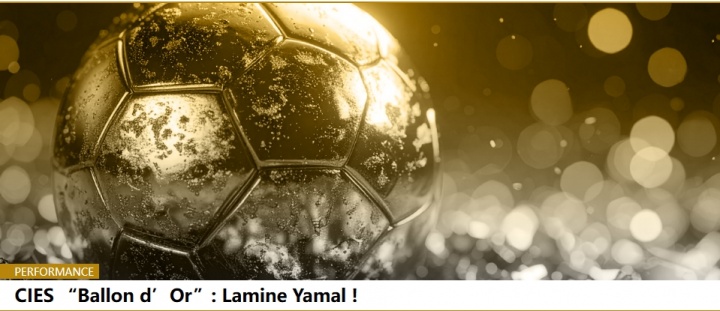 CIES評“只看數(shù)據(jù)”金球獎：亞馬爾第1，姆巴佩第2，登貝萊僅第7