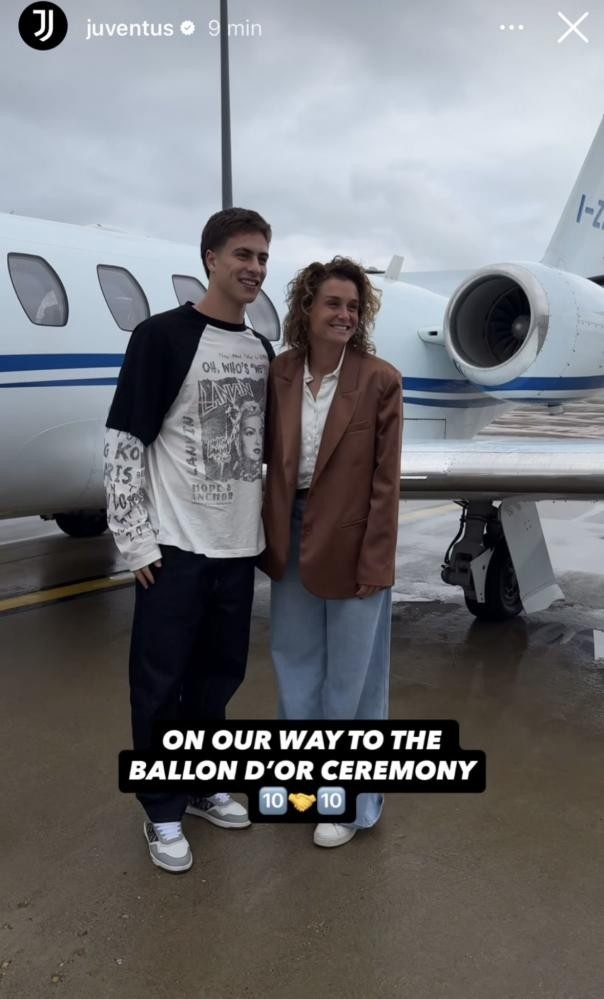 尤文官方曬照，伊爾迪茲和吉雷利啟程前往金球獎頒獎典禮