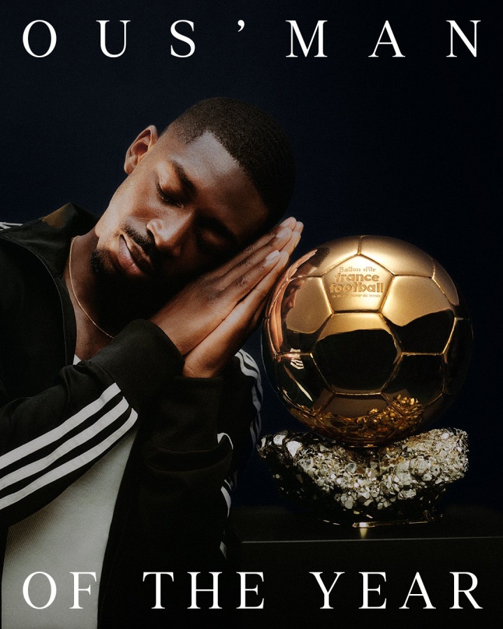 排面！登貝萊與金球獎(jiǎng)獎(jiǎng)杯合影 再次做出晚安致敬庫(kù)里