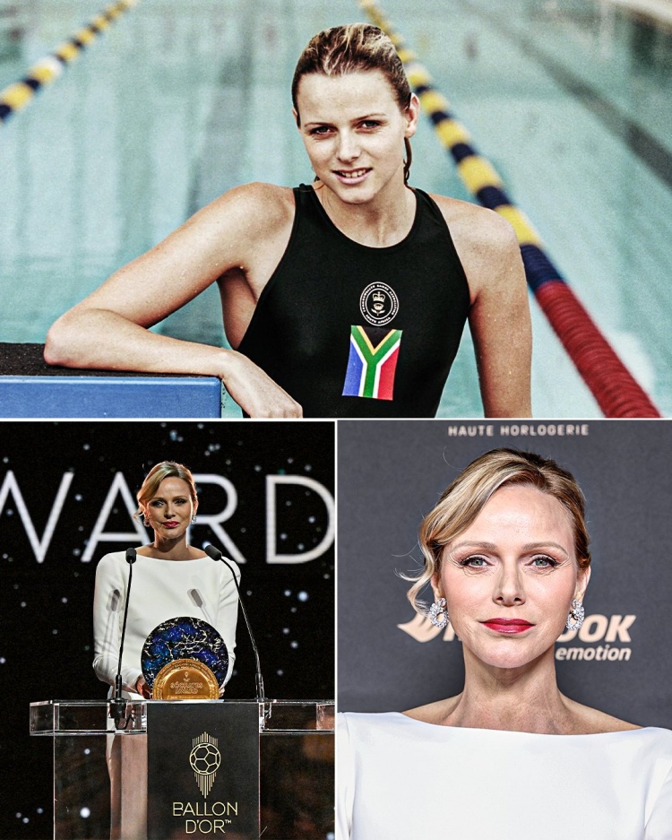 摩納哥夏琳王妃優(yōu)雅白裙亮相金球頒獎(jiǎng)禮，曾是南非女子游泳冠軍