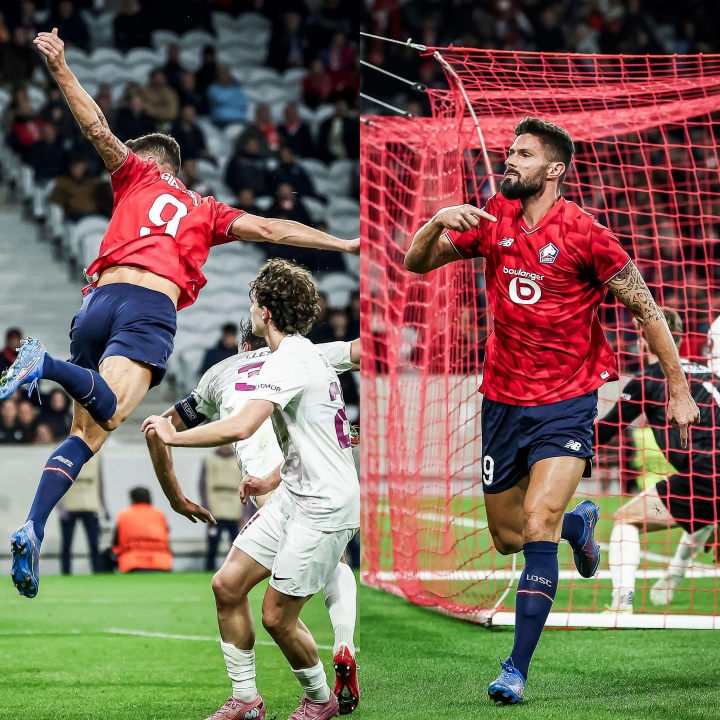 飛翔的大吉魯??吉魯高高躍起頭球制勝，近39歲高齡回歐洲5場3球