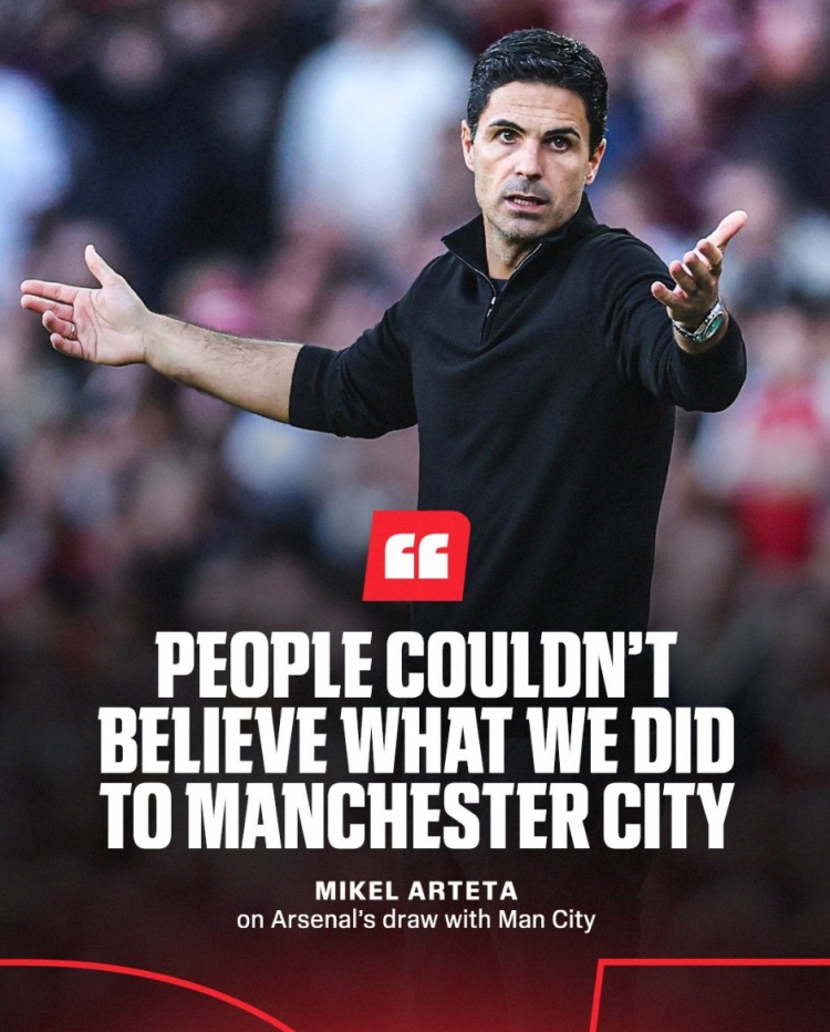 塔帥言論遭群嘲：瘋了吧，槍手慶祝平局？這樣的心態(tài)什么也贏不了