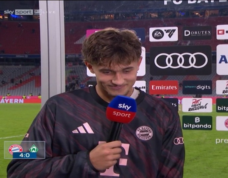 比朔夫：在拜仁踢球很輕松享受 繼承穆勒的更衣室位子是一種榮譽