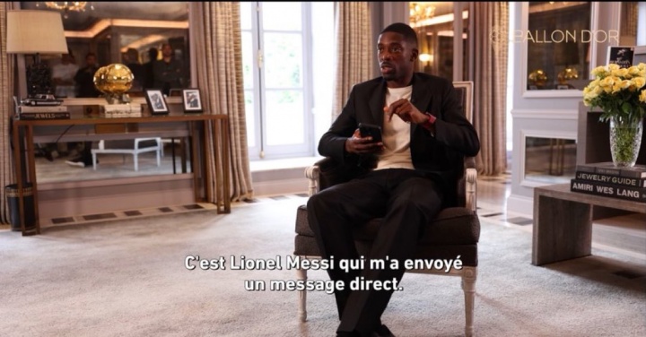 誰第一個恭喜你奪金球？登貝萊：是梅西！他直接給我發(fā)信息了