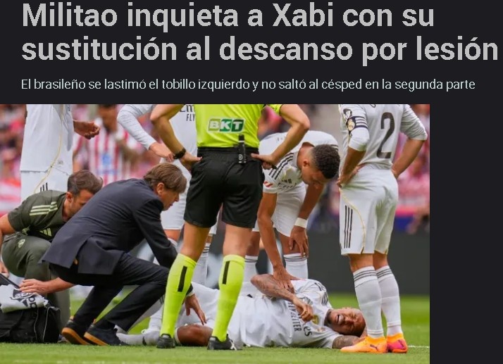 輸球又折將！馬卡：米利唐腳踝受傷等待進一步檢查 去年傷缺255天