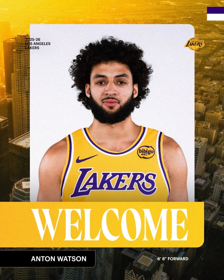 訓練營合同！湖人官宣簽下前鋒安東-沃特森 后衛(wèi)內(nèi)特-威廉姆斯