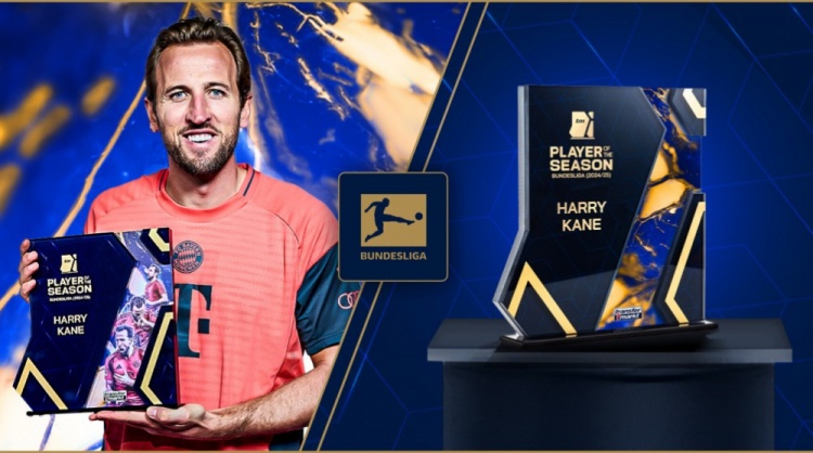 26球10助！官方：凱恩當(dāng)選2024/25賽季德轉(zhuǎn)用戶評選德甲最佳球員