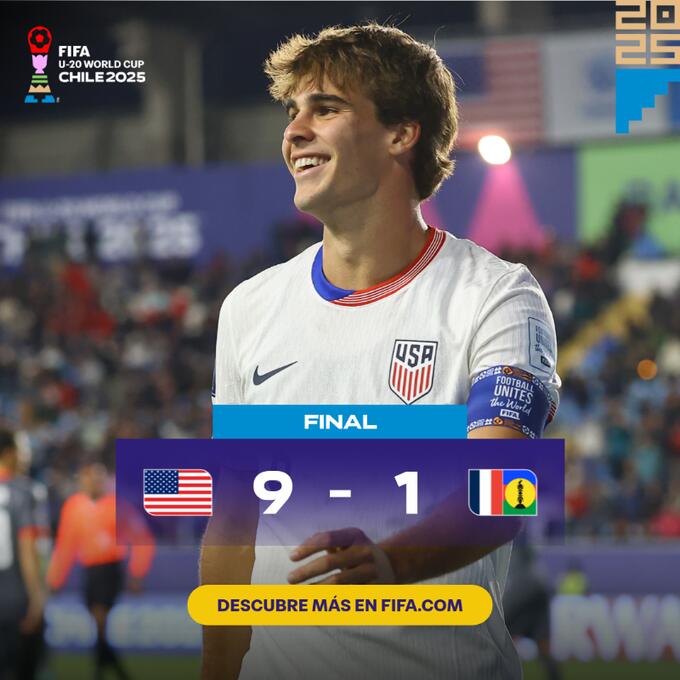 殘暴！世青賽美國(guó)9-1取開門紅，克雷馬斯基半場(chǎng)上演3球1助！