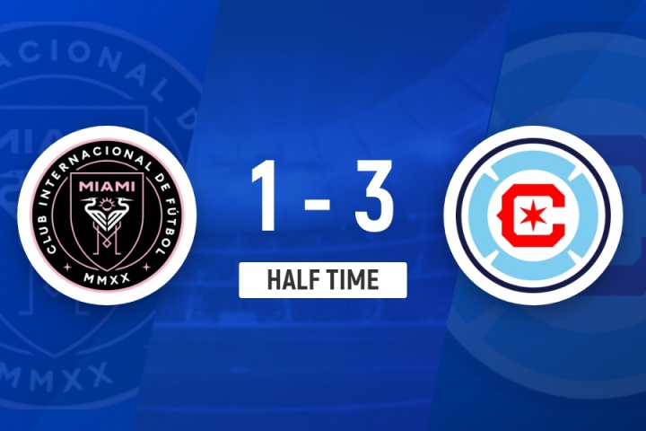 半場-邁阿密國際1-3芝加哥火焰 邁阿密后防漏洞百出阿維萊斯破門