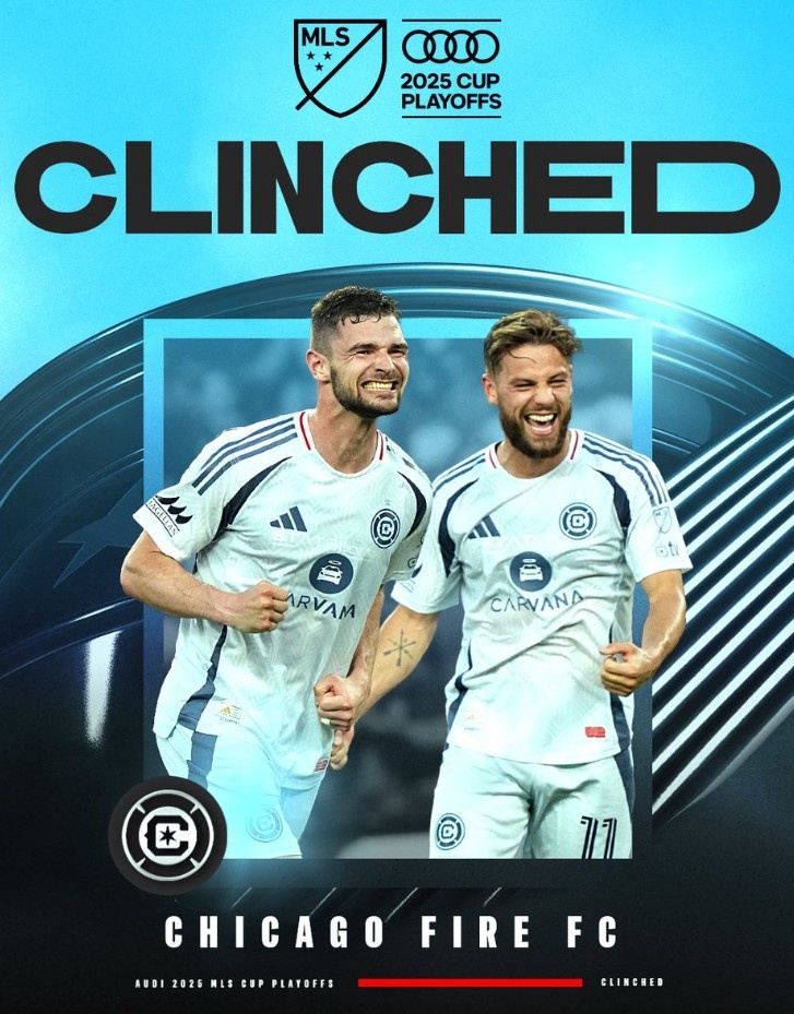 芝加哥火焰5-3擊敗邁阿密國際，自2017年首次進(jìn)入季后賽