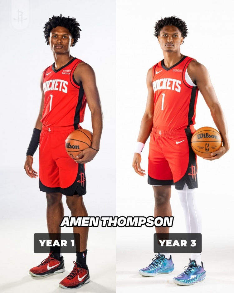 火箭曬阿門/申京/小賈/伊森等球員今昔對比：成長真快