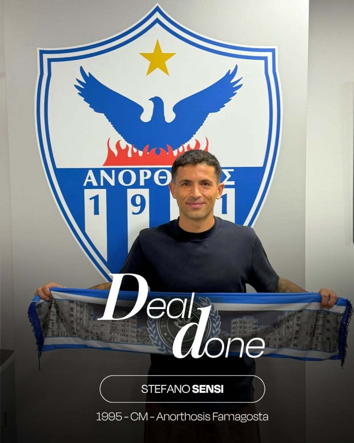 30歲國(guó)米舊將森西赴塞浦路斯，自由身加盟阿諾索西斯
