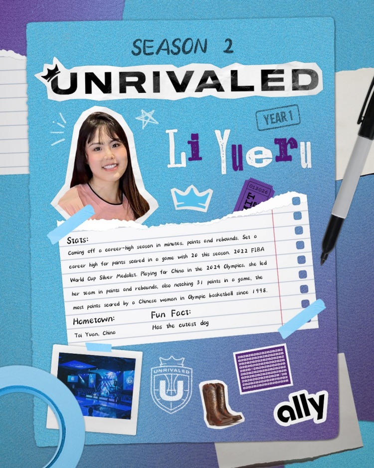 一月份開打！三人籃球聯(lián)賽Unrivaled官宣李月汝加盟！